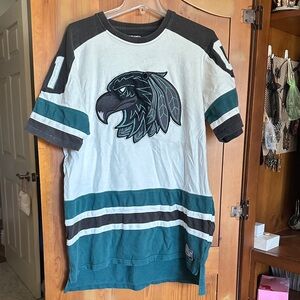 Native Borne Charcoal Tee with Graphic Design